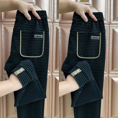 极速2023 Black Mens Casual Pants Simple Pencil Pants Net Re