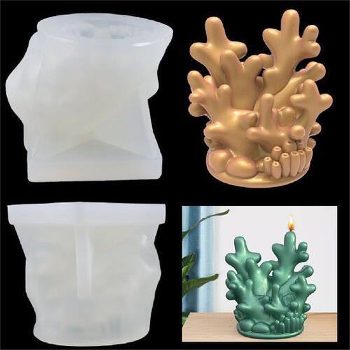 极速Artistic Candle Wax Soft Casting Die 3D Coral Figure Sta