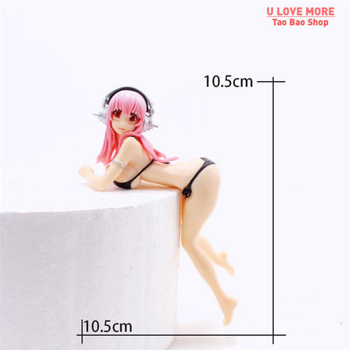 极速12Cm Super Sonico PVC Action Figure Swimsuit Model Japan
