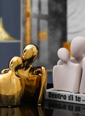 北欧现代简约创装意抽象人物雕柜塑会客电视柜书柜厅酒软99824饰