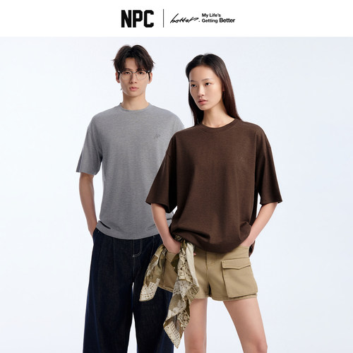 NPC潮牌宽松简约纯色短袖T恤绵羊毛男女春夏上新官方正品假一赔十