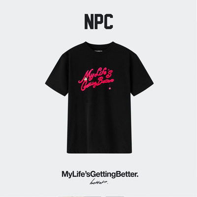 NPC潮牌美式街潮植绒刺绣短袖T恤100%棉舒适夏季官方正品假一赔十