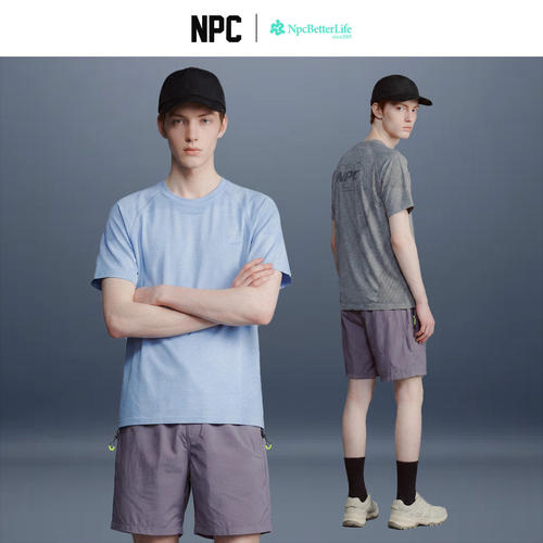 NPC潮牌圆领短袖T恤男舒适亲肤透气速干男装夏季官方正品假一赔十