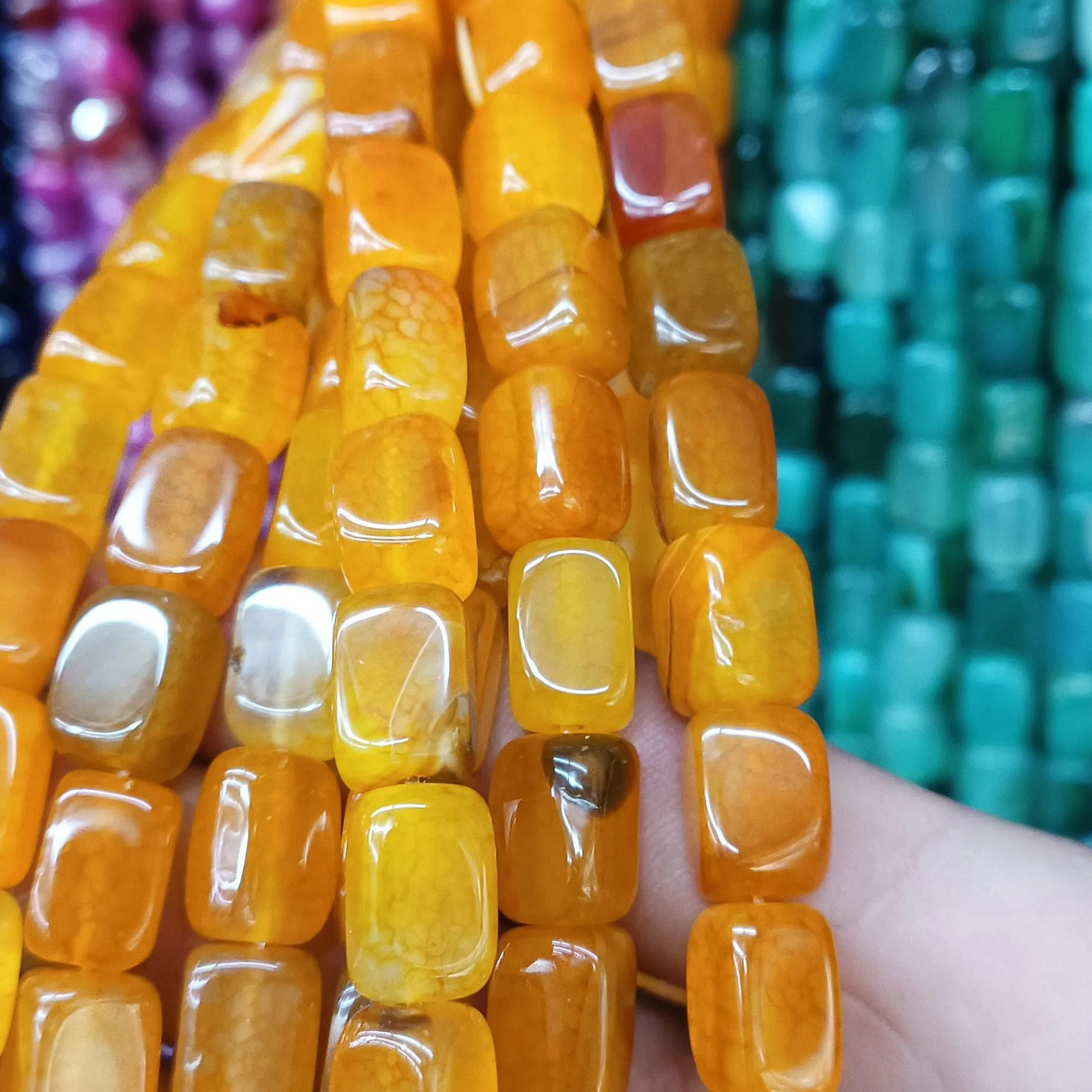 天然水晶玛瑙桶珠散珠单珠半成品diy手串手链项链隔珠饰品配件