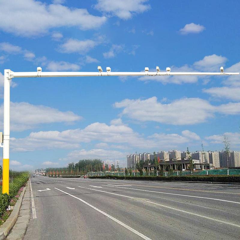监监控杆杆户外3道路八角杆悬臂F型路口高控公路信号监控立杆60度