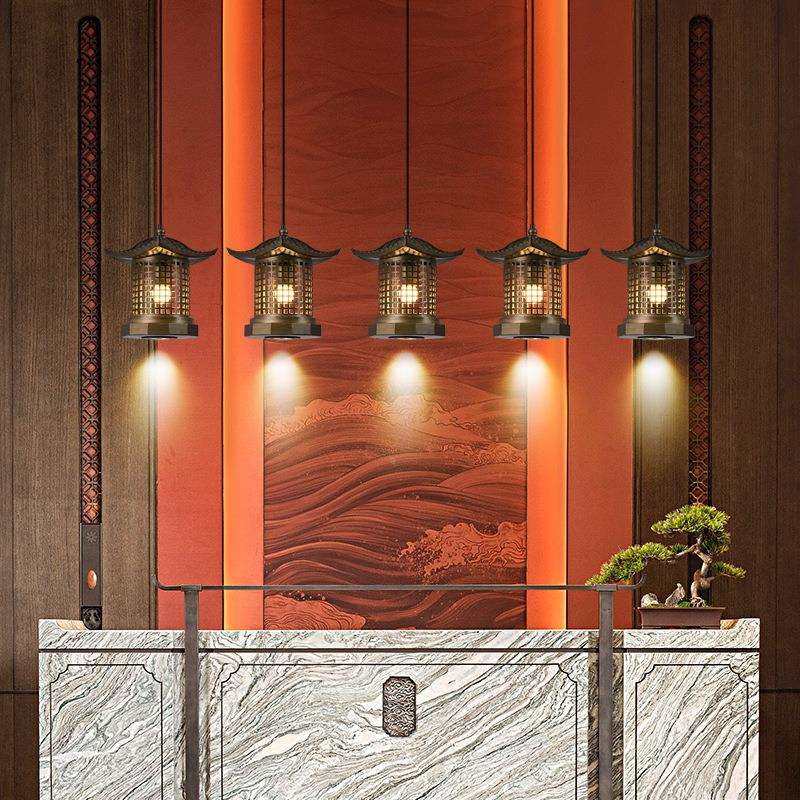 新中道式吊灯禅意967茶室展厅灯厅玄国风关过餐酒店民宿仿古建筑,家装灯饰光源,智能吊灯,淘宝优惠券,粉丝福利购,淘宝优惠卷