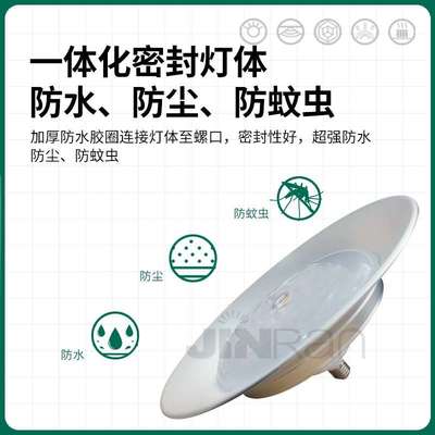 工RRI矿灯LE感应三防飞碟灯e2大7螺口泡D超亮灯工厂仓库厂房灯功