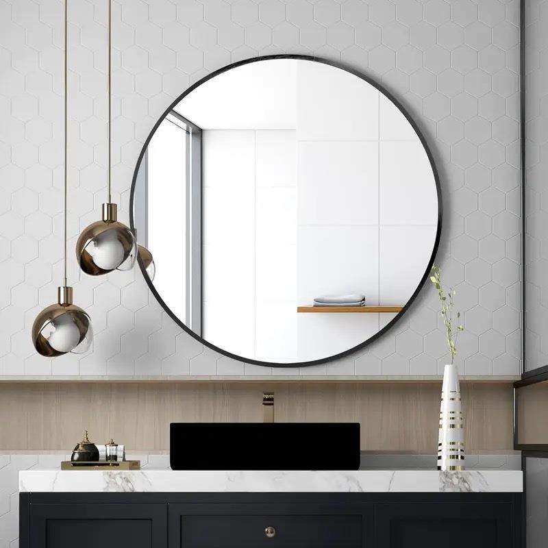 酒店浴镜家用圆室形化带妆镜工程挂卫196生间梳妆框镜子墙理发店,住宅家具,化妆镜,淘宝优惠券,粉丝福利购,淘宝优惠卷