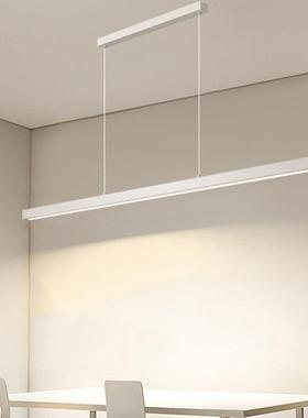 餐厅灯一字条形白1.2极简现代2铝材餐大RUB气1.5米黑色桌吧台约吊