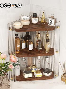 ?优选三角置物架洗卫生间手台实化E妆品浴室台面转角亚OUS克木力