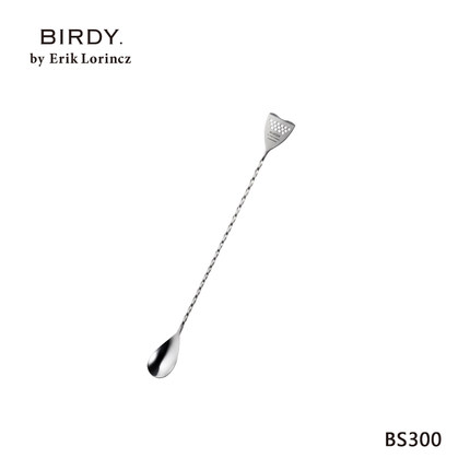 日本进口 BIRDY. Bar Spoon 不锈钢吧勺 螺旋过滤头两用搅拌勺BS