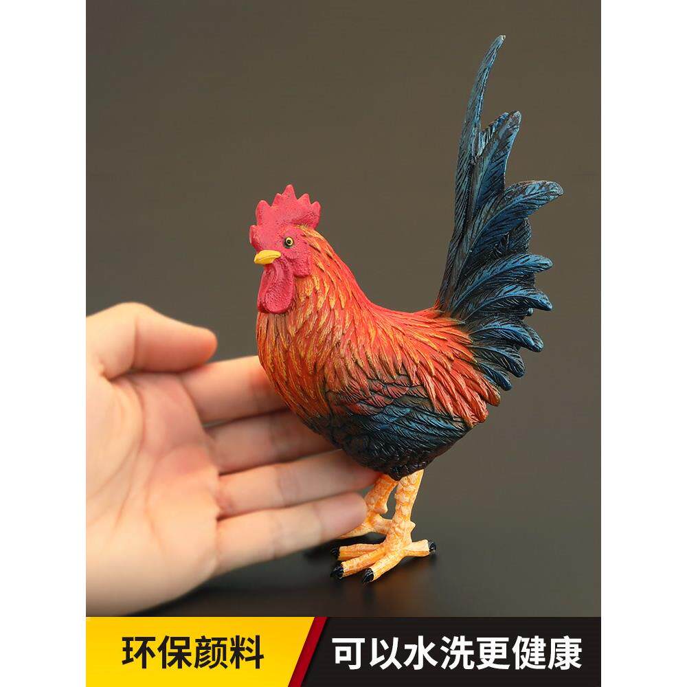 实心儿童仿真动物模型动物玩具大号公鸡家鸡家禽原鸡早教认知礼物