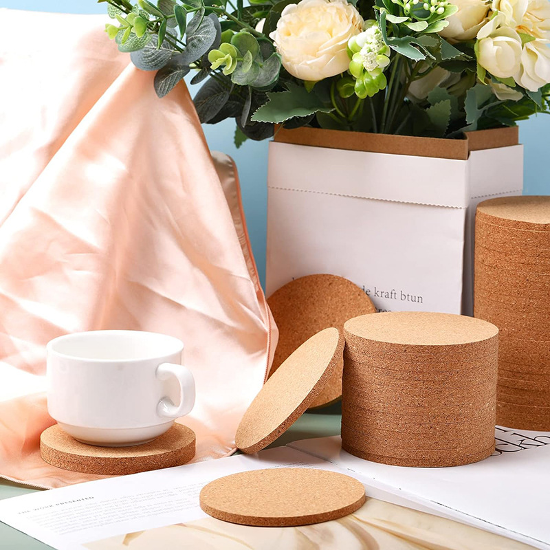 杯垫软木圆形方形隔热软木垫吸水锅垫茶垫茶杯垫加厚水松木头定制