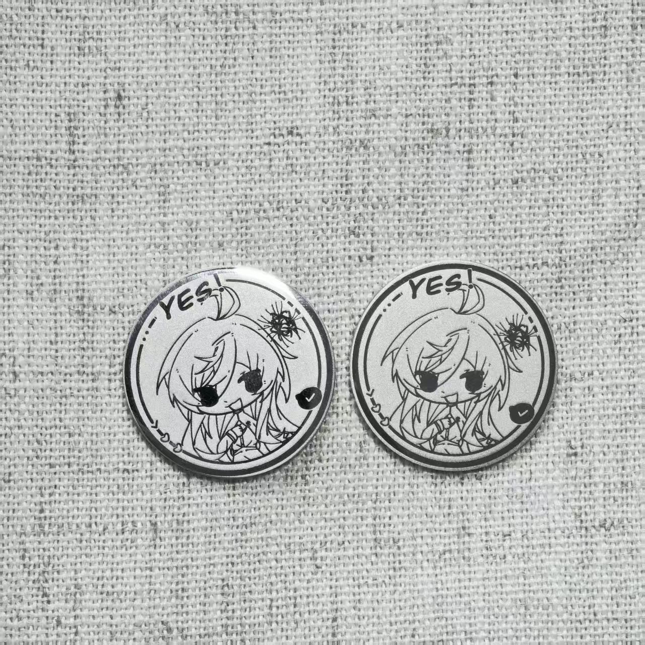 不锈钢决策币激光定制明星应援动漫周边源头工厂