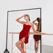 成人新款 拉丁服分体上衣吊带露背星角半裙高级感舞蹈练功服