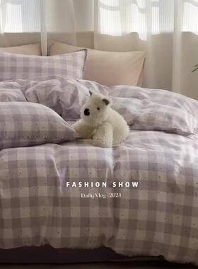 a类母婴双层纯纱BCS四件级套2棉全棉205新款小清新碎花纱布床单被