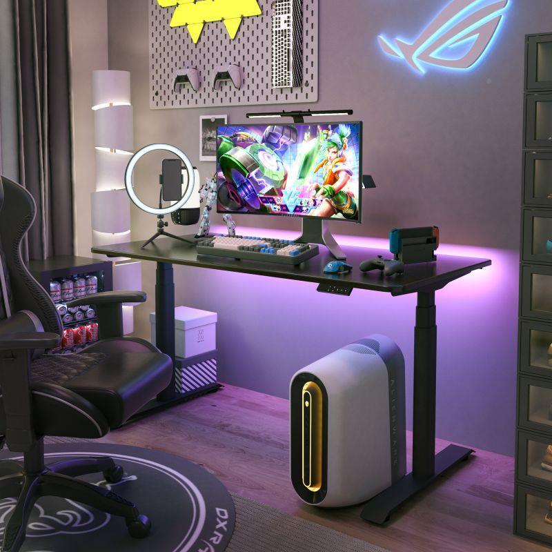 智能升降桌电降桌架站立式办升公圆桌电脑桌书桌可升降378椭管桌