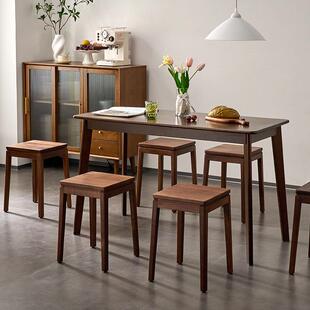 EAN实圆木凳子可叠放家用板凳凳凳加厚方梳妆凳凳结实木凳餐椅坐