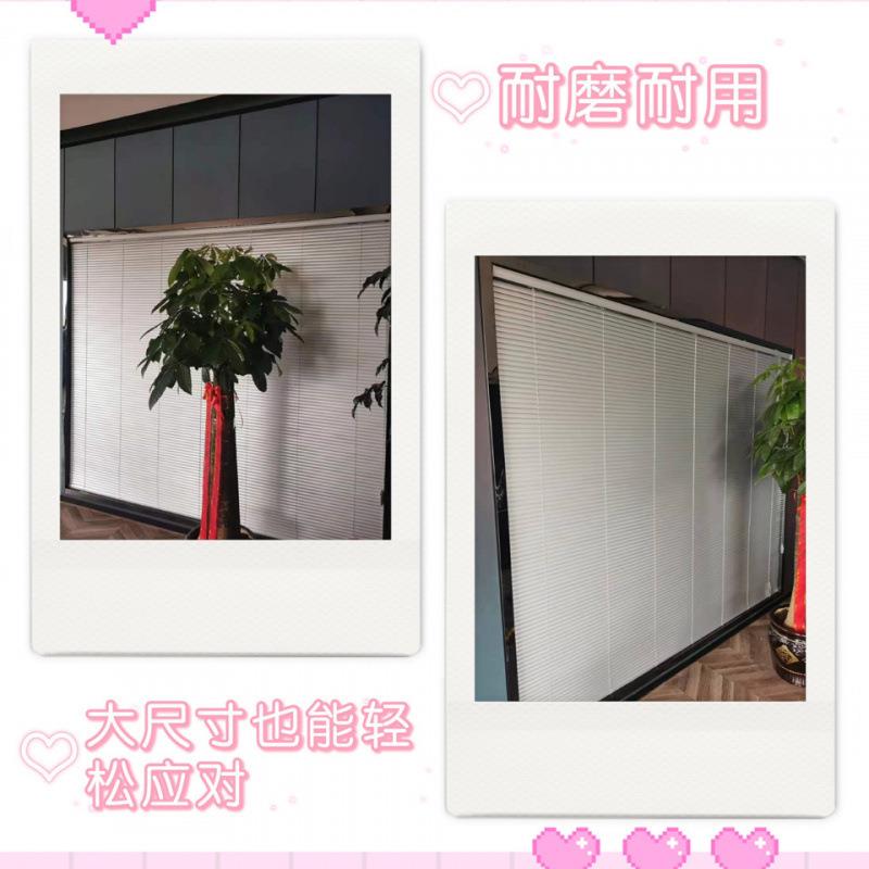 拉珠百叶窗帘春夏办公室卷客厅窗铝8C4JPXa5帘卧室遮光遮阳打升降