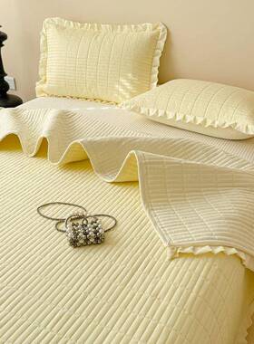 新款纯色全棉床盖单件榻ZAF四季通三用防滑加床单纯棉榻米厚件套