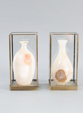 式创意然石花瓶装饰摆件客YH99厅天电视柜玄关书柜博古中架酒柜云