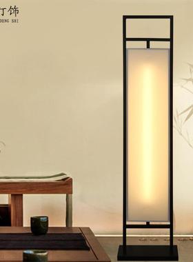 现代新中式房落F116地灯灯卧室书客厅台中古国风简约碳素钢立式复