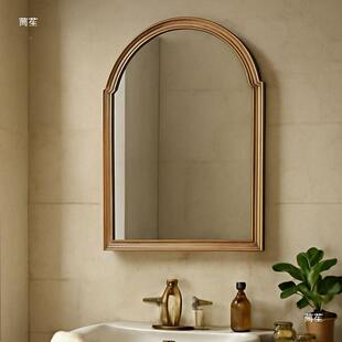 镜子法式约方简形妆镜装饰镜欧式复古壁挂洗面台漱BJU洗梳妆化镜