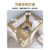 小户型客厅隔断床多功能衣柜书桌一体组合床门厅省空间储物床定