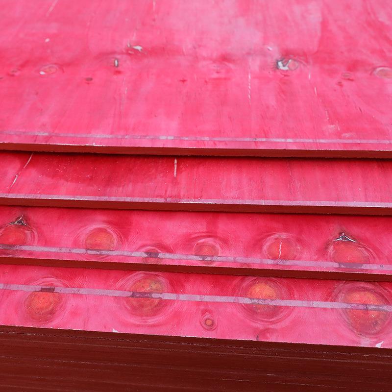 筑模板工地工头用红色整RLA芯建整板厚薄均施匀周转次数高源工厂