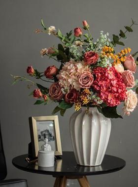 南十字真星美式高档仿花束假厅花干花摆设样板间轻jd101312奢花客
