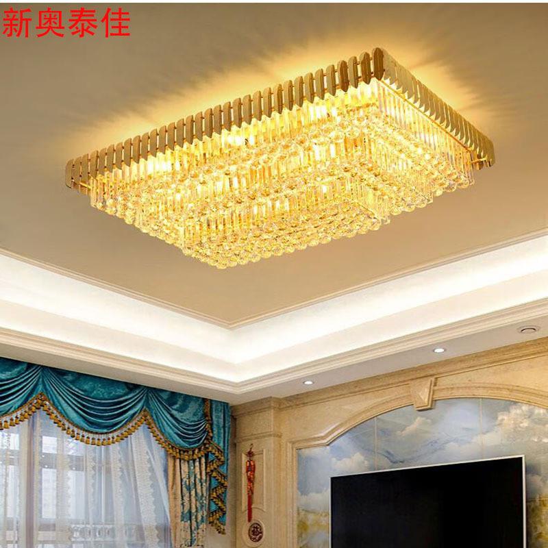 后现代轻灯奢水晶客厅简约现代大气卧室山餐厅吸顶广东灯95807中