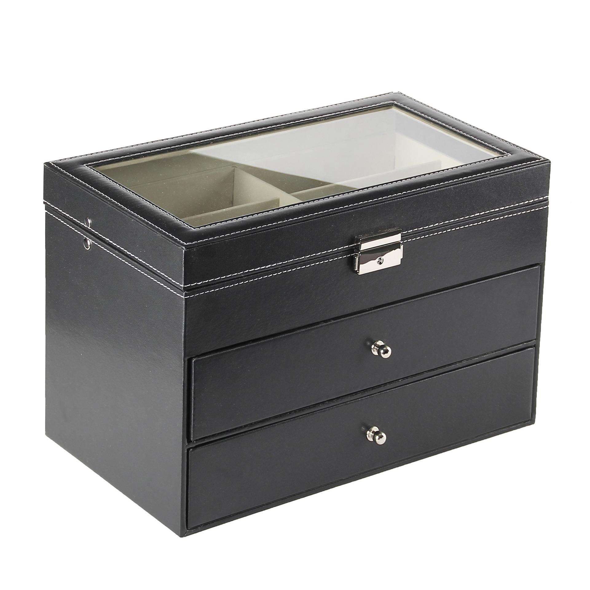 跨境眼8镜盒现木大容量货三层1AYY格眼镜展示盒太阳镜收质纳盒