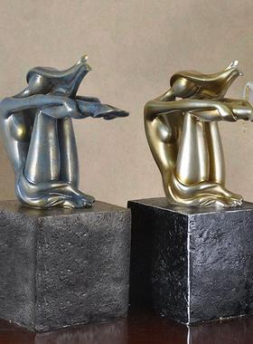 抽象电艺饰术坐物姿女KD749人工艺品欧式家居装品客厅酒柜时尚视