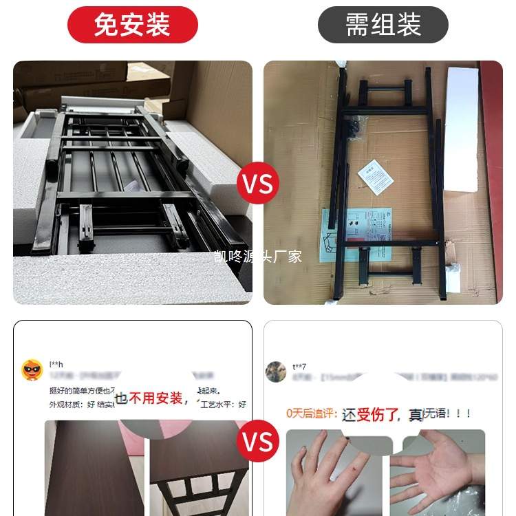可折叠电脑桌台式卧室家用办公学习小户型书桌子简易长方形出租屋