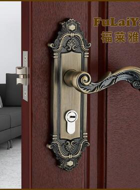 厂家手直销欧式执锁F300青锁古铜欧式执手2F30-20青门锁一手货源