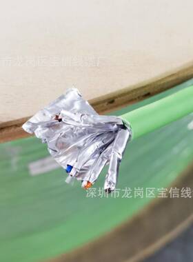 现货CAT6AF/CAT6AF/FTP2AW耐GLSZH绿色阻燃网火超六类万兆网络屏