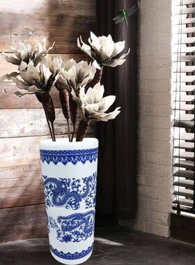 景德镇代陶瓷YBD落大花瓶客地厅现简约花干花字画富插贵竹摆件