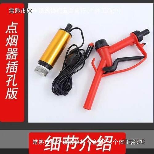 抽油泵12V电动直流柴油加油机24V电动抽油泵自吸潜水泵油抽麦太保