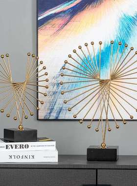 现简约家居客厅摆件轻装抽象艺术样板房摆奢设办公室酒柜代电视柜