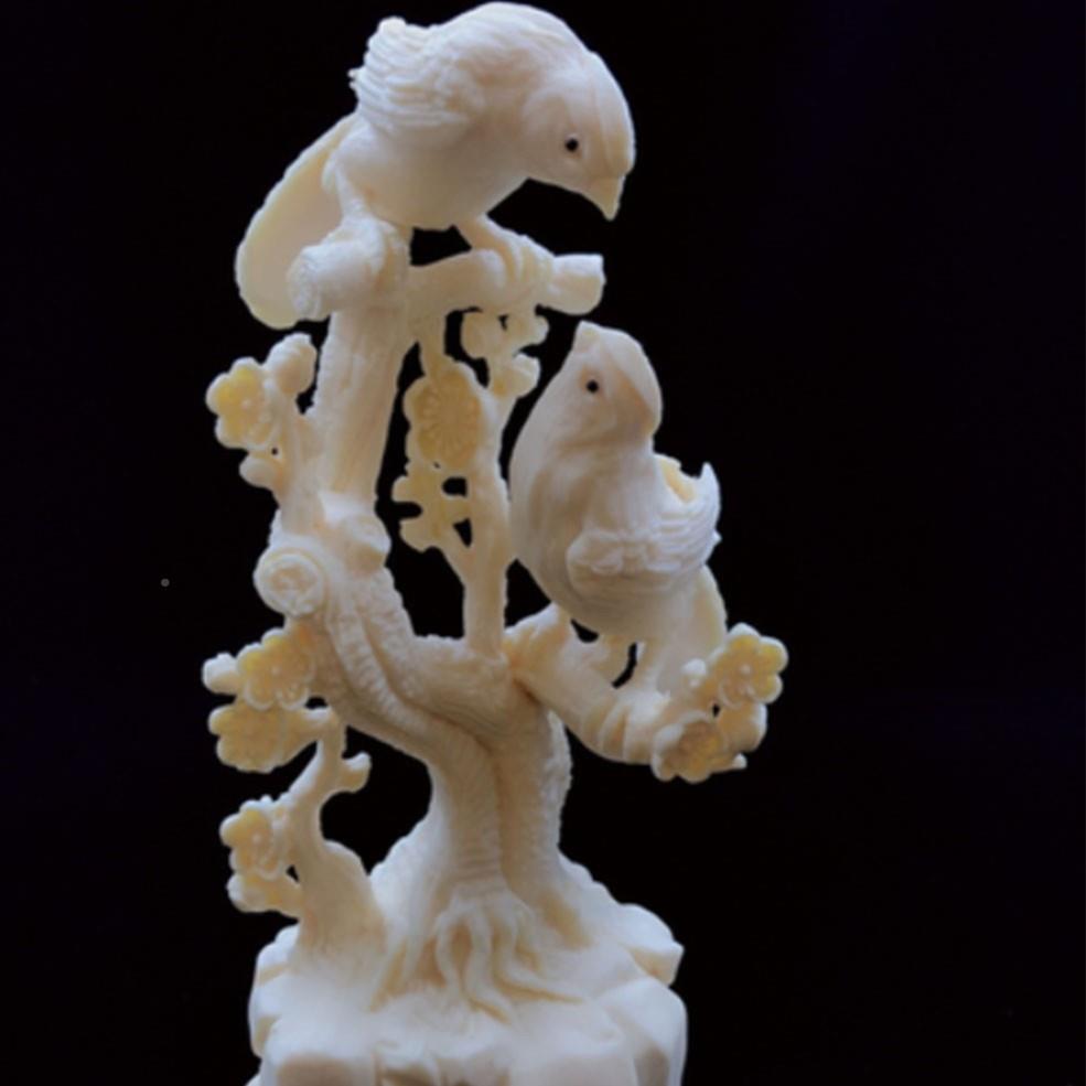 太行崖喜上眉梢摆件达干木雕鹊报喜拉喜镂柏空雕刻工艺010木制工