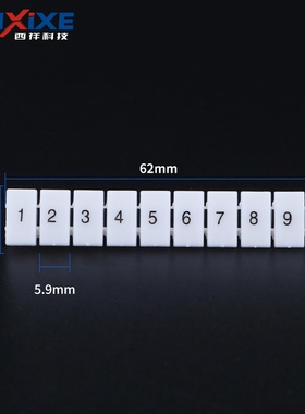 接线端子排标记条ZB6 1-10 uk2.5b UK5N ST4数字号码 可定做文字