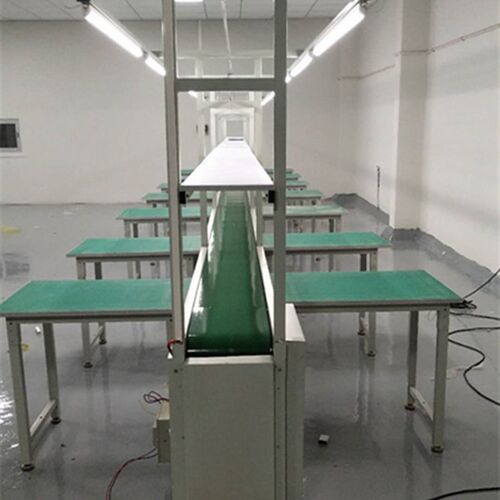 工厂车间生产拉线拉台输送带皮带线流水线传输带组装防静电工作台