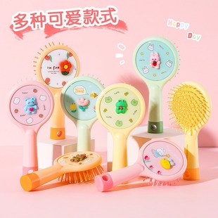 威化饼干气c垫梳舒适手柄按摩梳学生宿舍防静电卡通美发梳梳子可