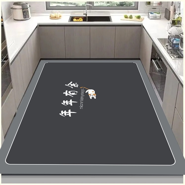 卡通硅藻泥厨房地垫油脚垫垫卫生间可防滑浴室铺手门洗吸吸水满