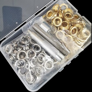 铜气眼 配安装 1000 m100套双色混装 篷圈扣 工具 1.2cm内径盒装