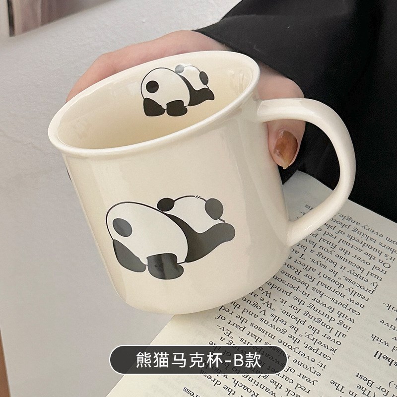 咖啡杯碟套装陶瓷马克杯家用x可爱喝水杯子高颜值情侣高级感早餐