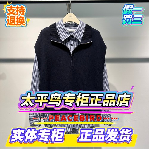 太平鸟女装正品冬装时尚衬衫两件