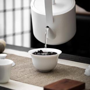 新款 盖碗功夫茶具企业商务伴手礼 直销德化白瓷茶具套装 轻奢礼盒装