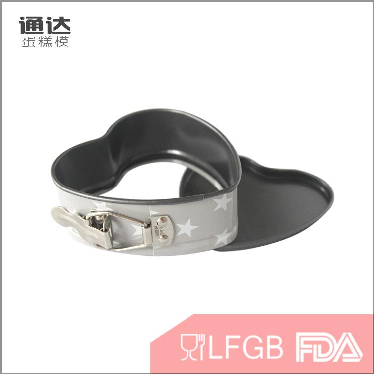 新款直销迷你大底五角星圆方心不粘活底带扣蛋糕模具烘培工具