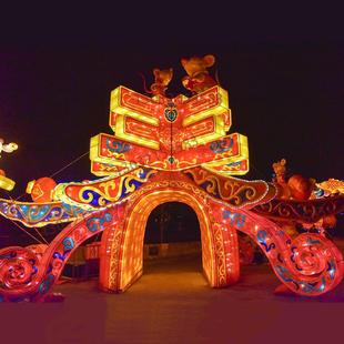 新款 饰活动摆传统花灯彩灯制作 直销五谷丰登灯光造型 春节景区装